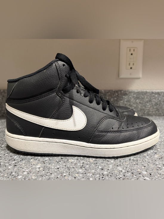 Nike Other - Nike Court Vision Mid Men’s Sneakers Black White Size 8
